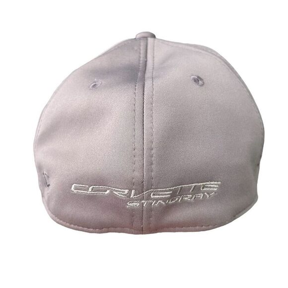 OC Sports Corvette Stingray Embroidered Cap Gray Flex Band Mid-Profile Hat L/XL - Picture 3 of 9